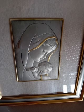 Quadro Madonna -con argento 