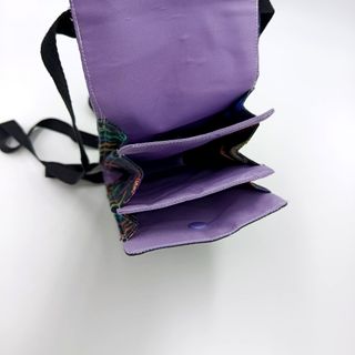 Bolso bandolera mini 3 apartados plumas multicolor