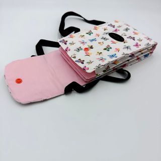 Bolso bandolera mini 3 compartimentos mariposas