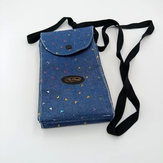 Bolso bandolera mini 3 apartados Vaquero Corazones