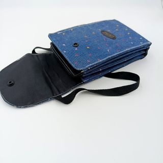 Bolso bandolera mini 3 apartados Vaquero Corazones