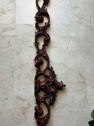 Remate madera tallada 275cm