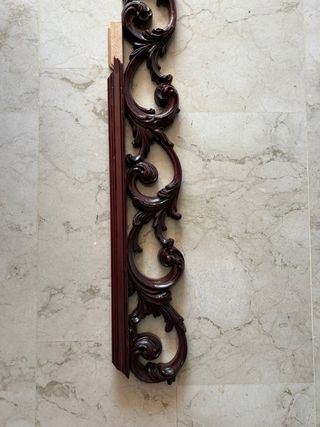 Remate madera tallada 275cm