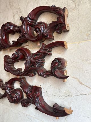 Remate madera tallada 275cm