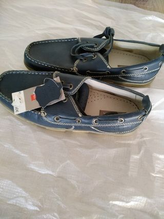 Zapatos Piel Auténtica - Azul - 41