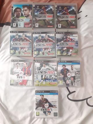 PS3: FIFA & PES (8 juegos)