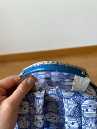 Mochila Tous azul y blanca