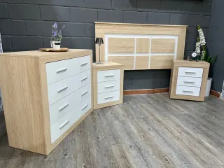 OFERTA! Conjunto De Dormitorio: Cómoda + Cabecero