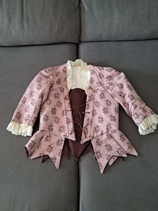 Corpiño fallera rosa y marrón