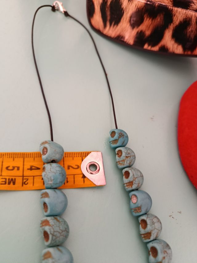 Collar Calaveras Turquesa