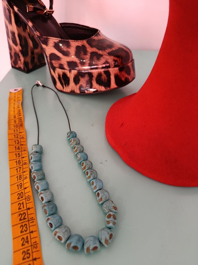 Collar Calaveras Turquesa