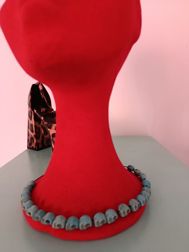 Collar Calaveras Turquesa