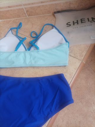 Bikini azul y verde agua - Talla M
