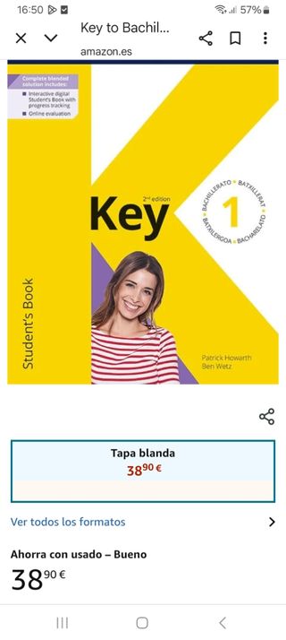 Key to Bachillerato 1. Student's Book. 2 Edition
