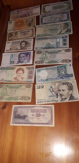 Banconote antiche: 15 pezzi