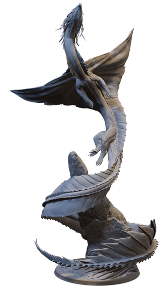 Miniatura Drago d'Oro Antico in Resina (D&D)