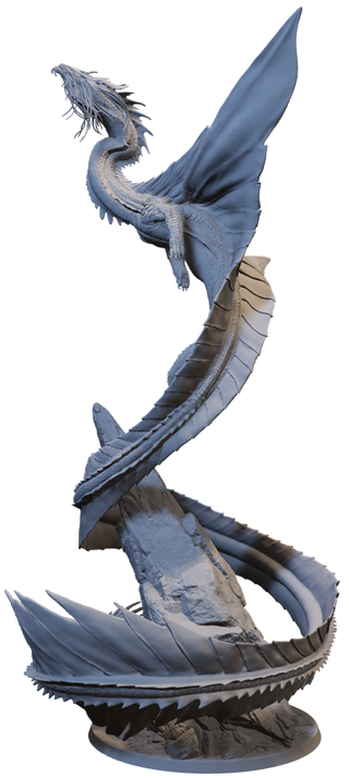 Miniatura Drago d'Oro Antico in Resina (D&D)