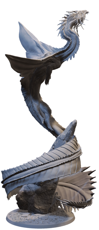 Miniatura Drago d'Oro Antico in Resina (D&D)