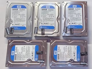 5x HD WD Blue 500GB SATA
