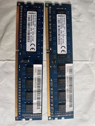 Lote dos Ram de 8 y 4 gb Kingston ACR16D3LU1KGBGR