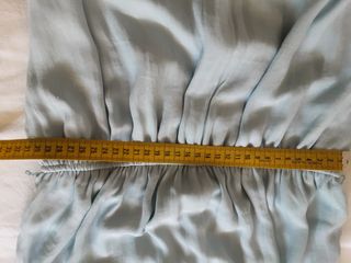 Vestido largo tirante fino S azul Bershka tul forr