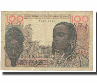 Billete 100 Francos África Occidental Francesa 196