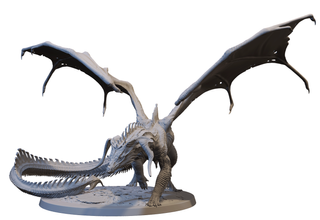 Miniatura Drago Nero Resina D&D