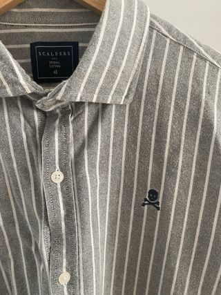 Camisa Scalpers rayas gris M