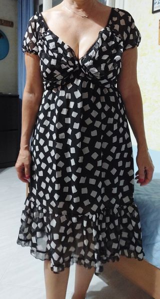 Vestito Alegria vintage bianco&nero