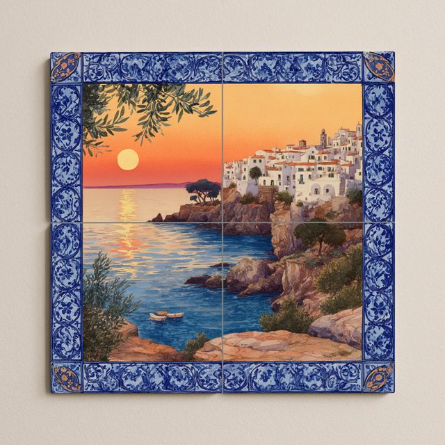 Mural cerámico atardecer - Costa Blanca