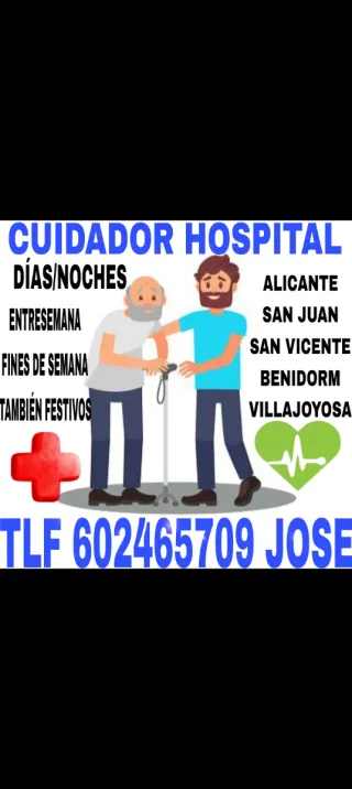 soy cuidador enfermos en hospital