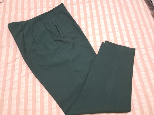 Calças Verde Escuro - Elegantes