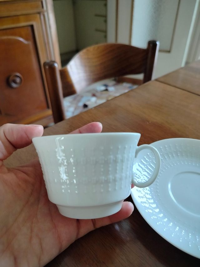 Servizio tè Hutschenreuther bianco per 12