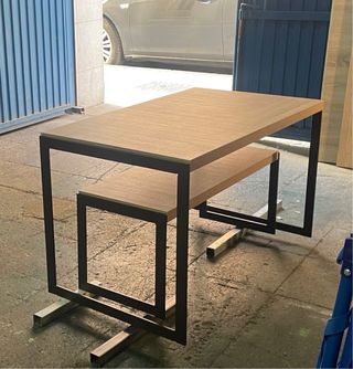 Mesa con banco - Estilo industrial