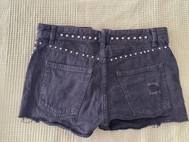 Shorts vaqueros Pull&Bear negros