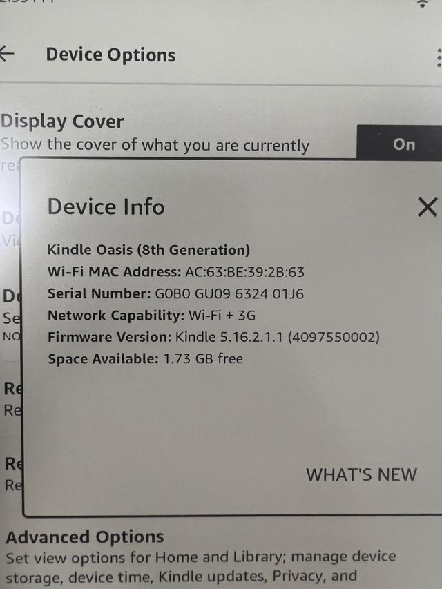 Kindle Oasis 8ª Gen - 7" - 8GB