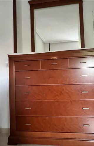 Cómoda y armario 3 puertas madera