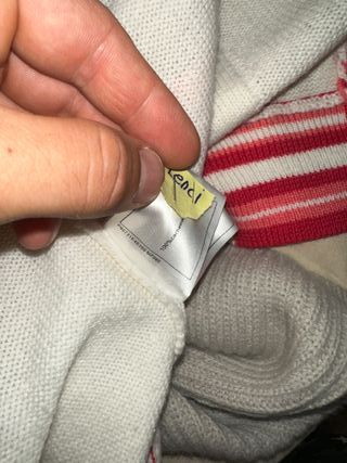 Cárdigan Chanel blanco y rosa