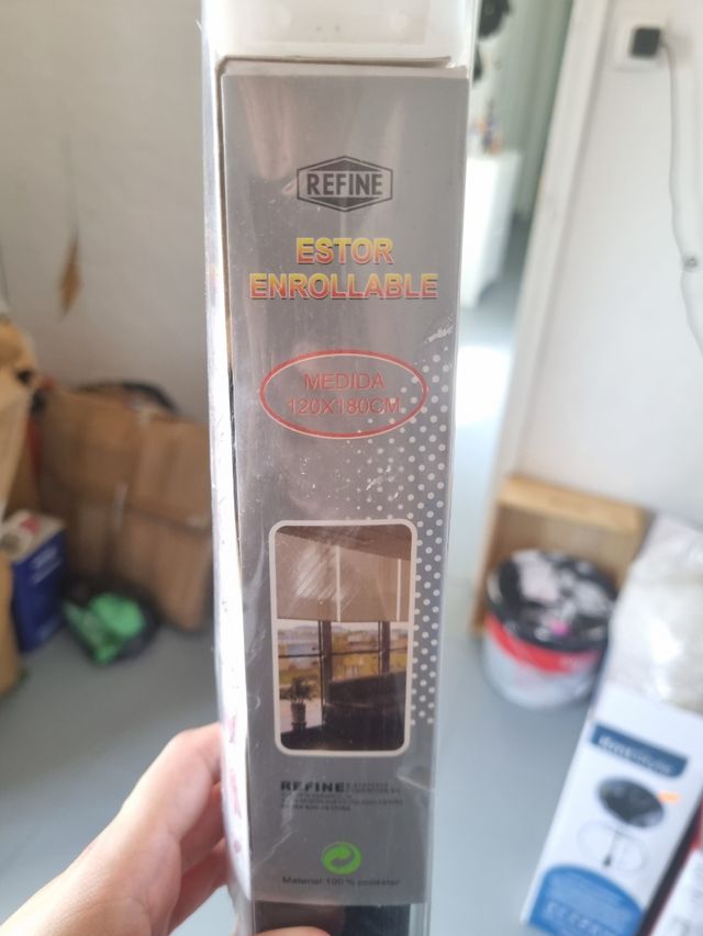 Estor Enrollable REFINE 120x180cm Negro