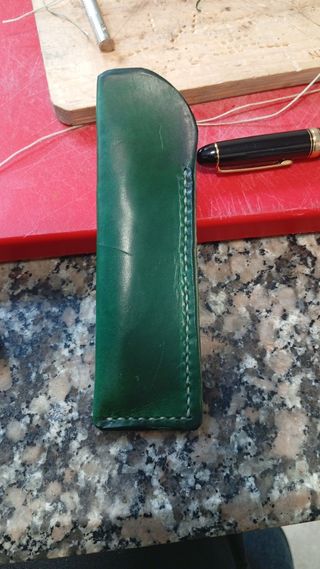Funda Pluma Estilográfica Piel Verde