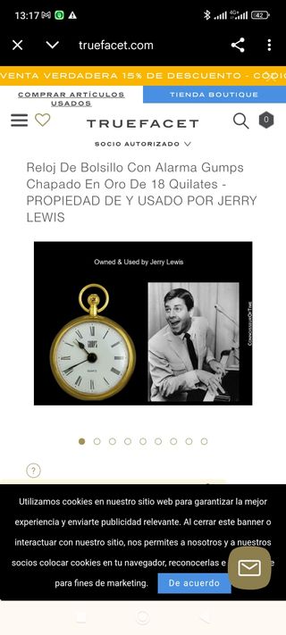 Reloj despertador de sobremesa Gumps