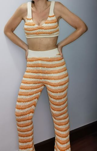Top+pantalón crochet. Con etiqueta 