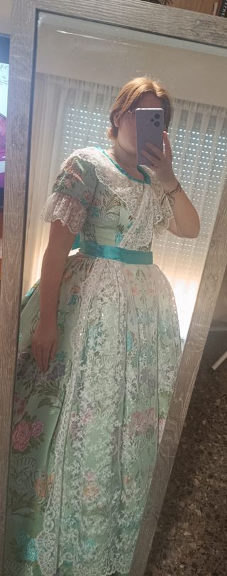 Traje Fallera S.XIX: Verde Agua