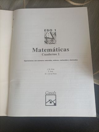 Matemáticas 1º ESO - Casals con solucionario
