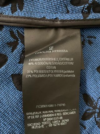 Vestido Carolina Herrera azul y negro