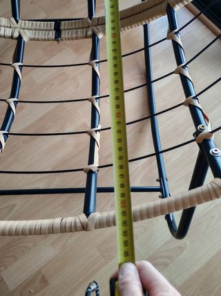 Sillón mecedora mimbre negro