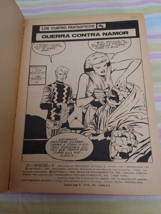 4 cómics Fantásticos 4: Ediciones Vértice