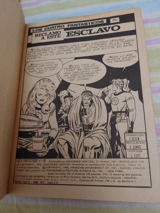 4 cómics Fantásticos 4: Ediciones Vértice