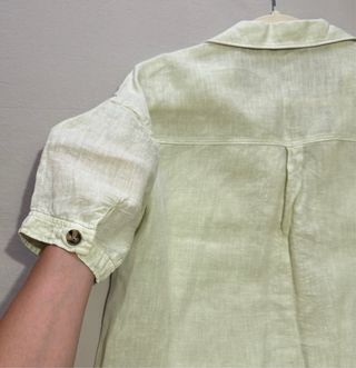 Camisa Zara lino verde - Talle S