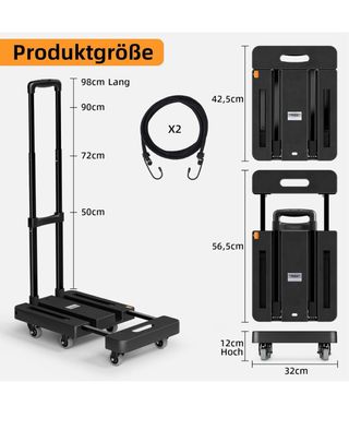 Carro de transporte plegable
